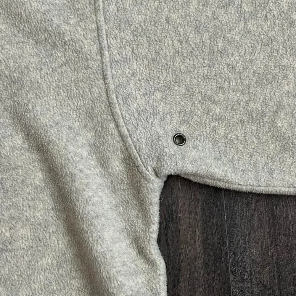 Vtg DuPont Gordon Fleece 1/4 Zip Pullover Gray Sweater Long Sleeve Men's Size XL